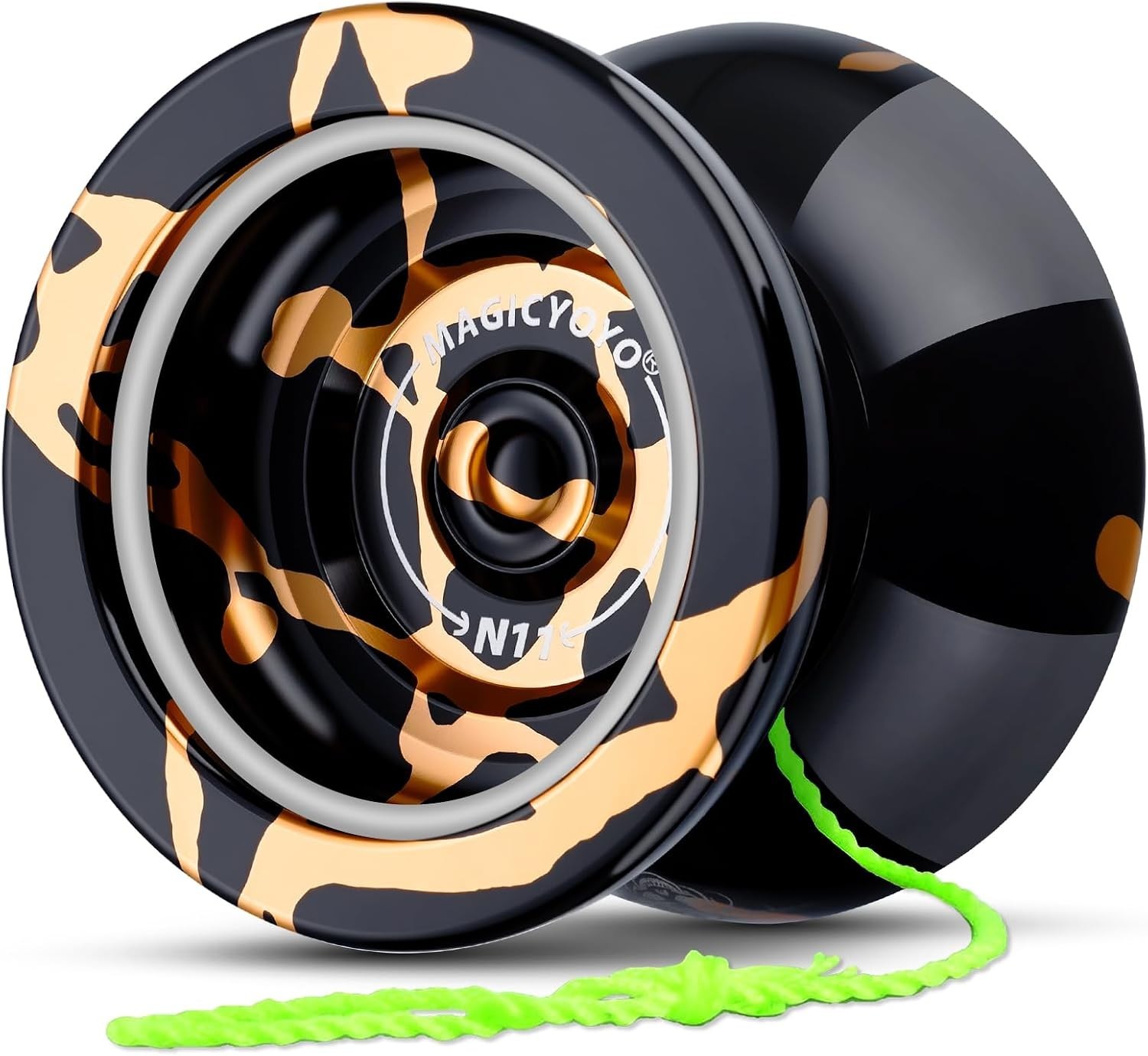 MAGICYOYO N11 Professional Unresponsive Yoyo Dual 54mm, Black Golden