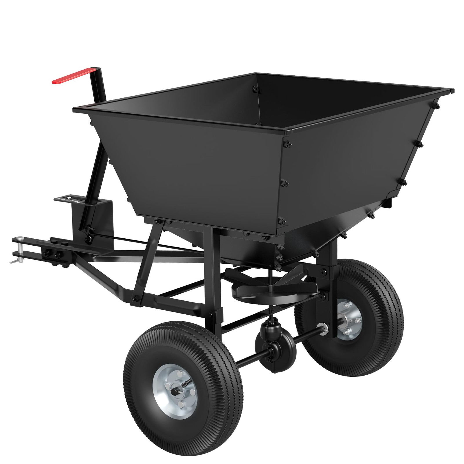Tow-Behind Broadcast Spreader, 130 lbs Capacity, Heavy Duty Fertilizer and Se...