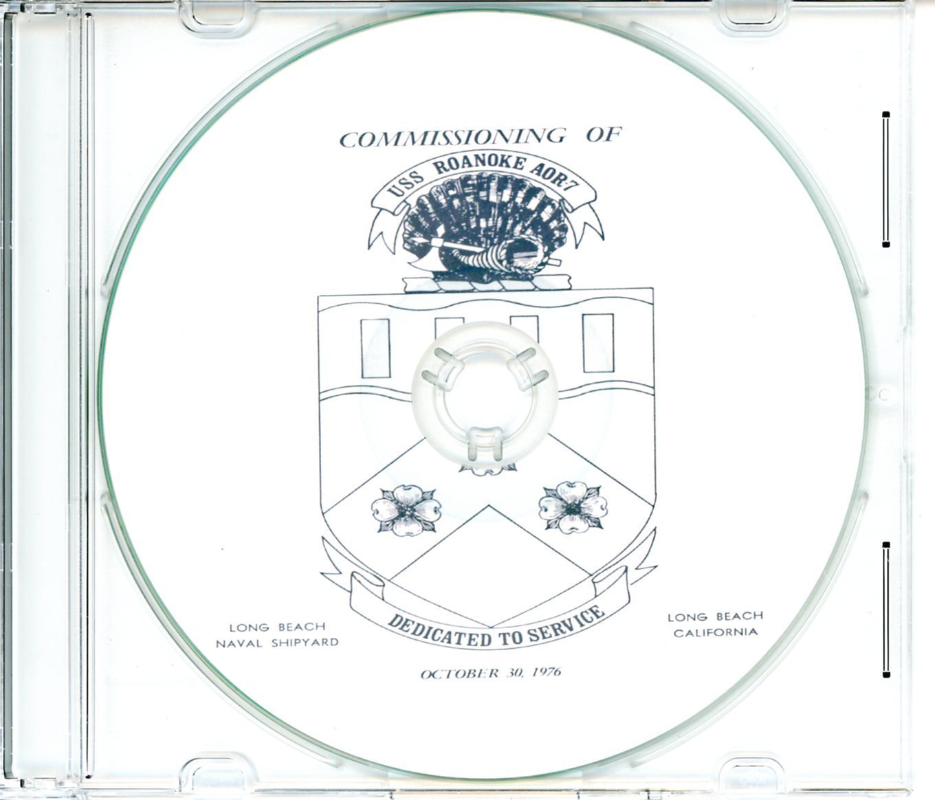 USS Roanoke AOR 7 Commissioning Program 1976 Navy Plank Owners