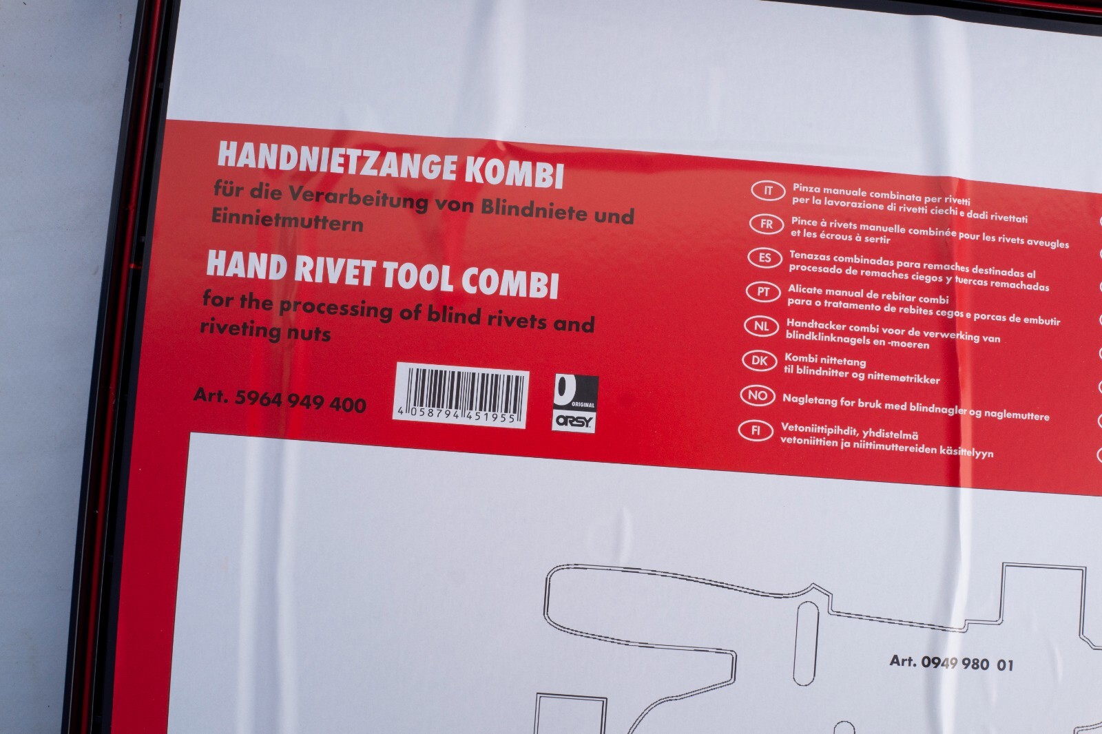 Wurth HAND RIVET TOOL Blind Rivets AND Riveting Nuts 4-10mm 5964949400