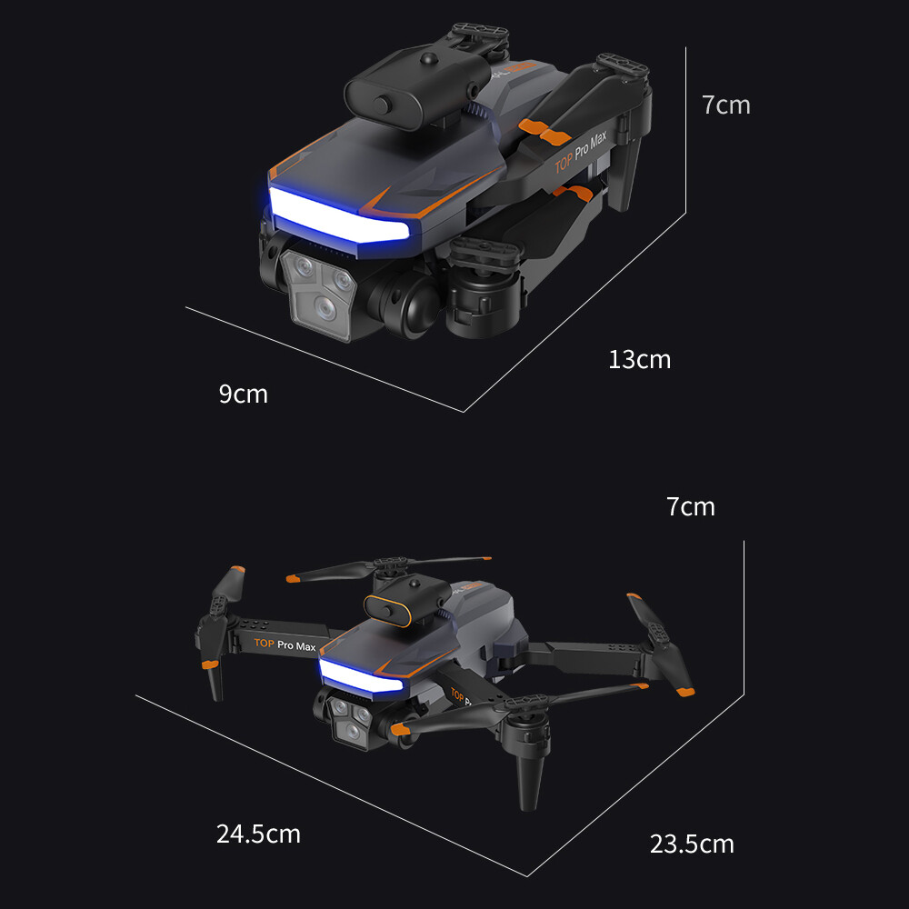 RC Drones with Camera 4K Dual HD camera WIFI FPV Foldable Quadcopter 3 Battery