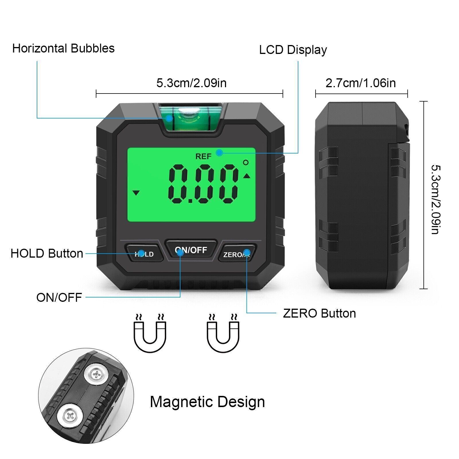 Magnetic Digital Level Box Angle Finder Protractor Inclinometer Bevel Gaugen
