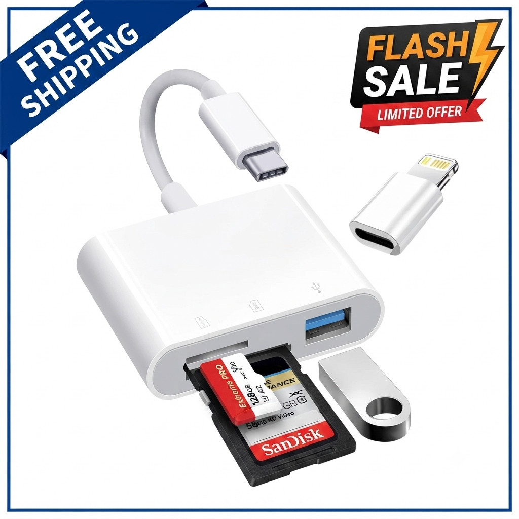 USB C Memory Card Reader Adapter High Speed Hub For MacBook iMac iPhone Android