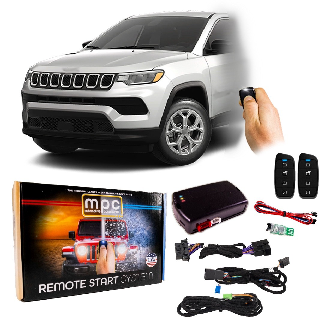 4 Button 1 Way Remote Start For 2019-2025 Jeep Compass - Semi Plug-n-Play