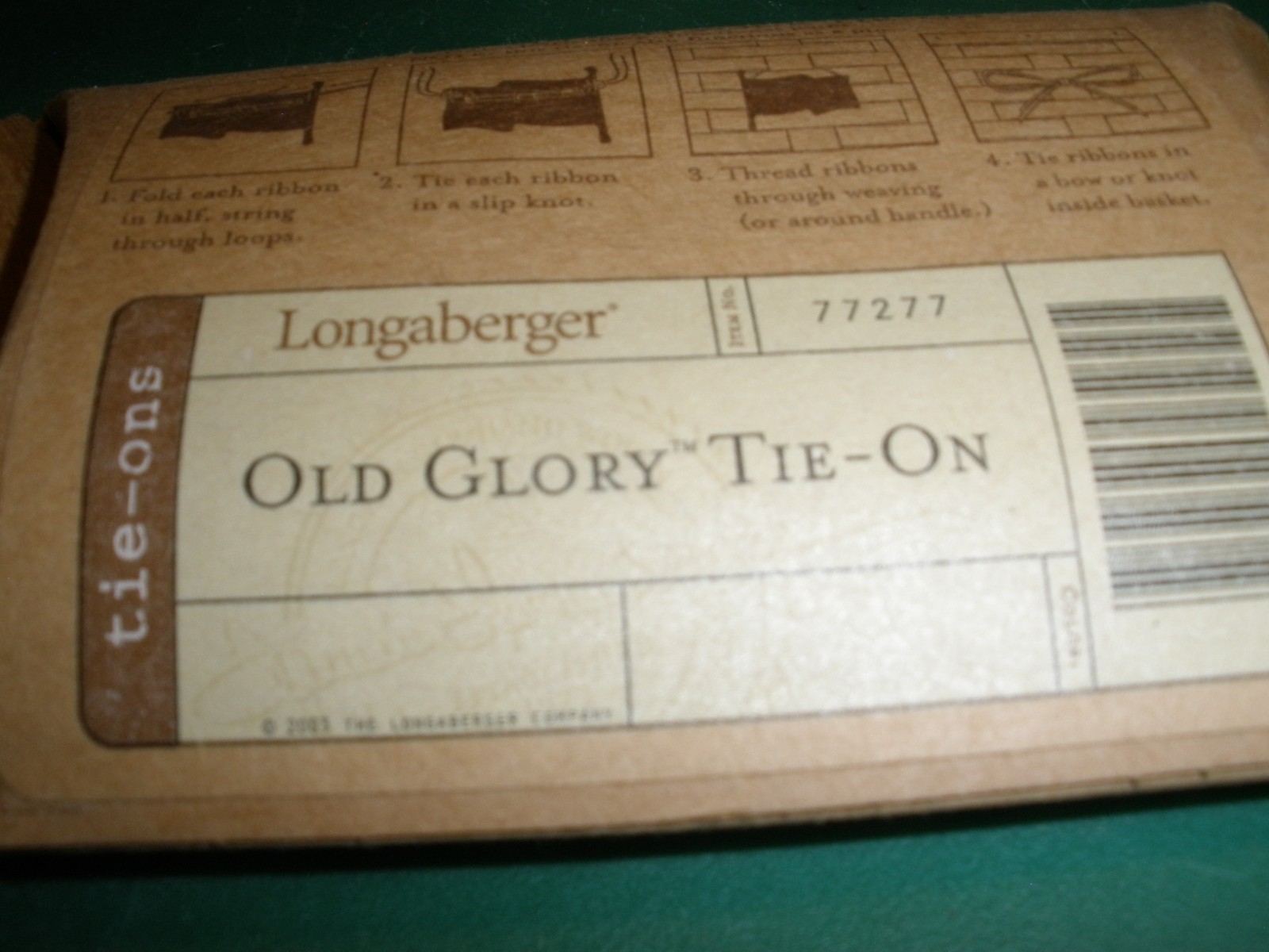 NEW Longaberger Old Glory Tie-on 77277