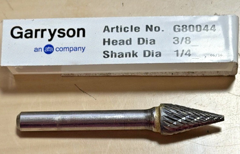 SM-4 Cone Shape 3/8" Tungsten Carbide Burr Die Grinder Bit 1/4" G80044