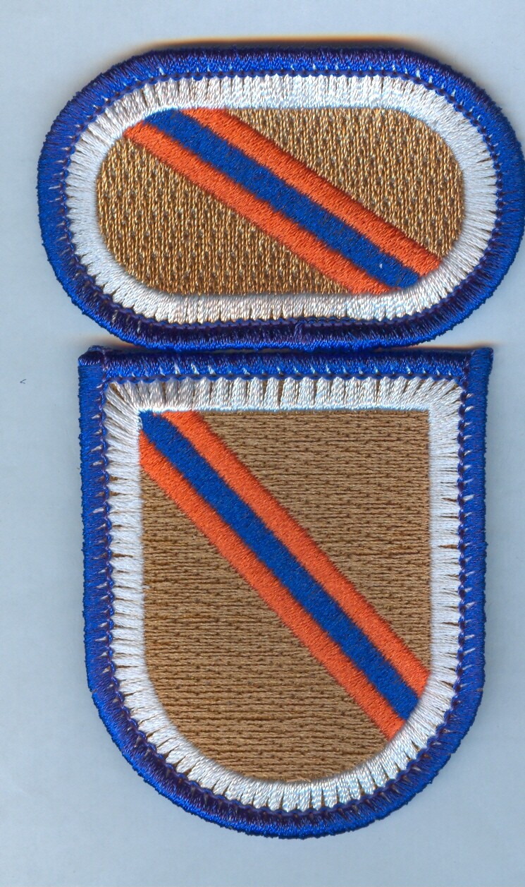 Army Beret Flash & Background Oval (F&O) Set - 470th QUARTERMASTER DET ..... X