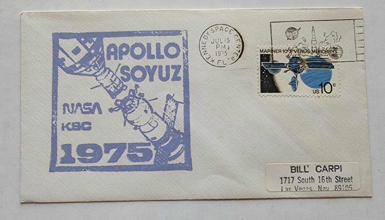 Apollo Soyuz NASA KBC 1975 Stamp Letter