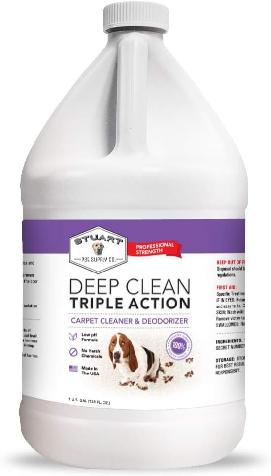 Professional Strength Deep Clean Gal. 3X Carpet Cleaner Solution & Deodorizer...