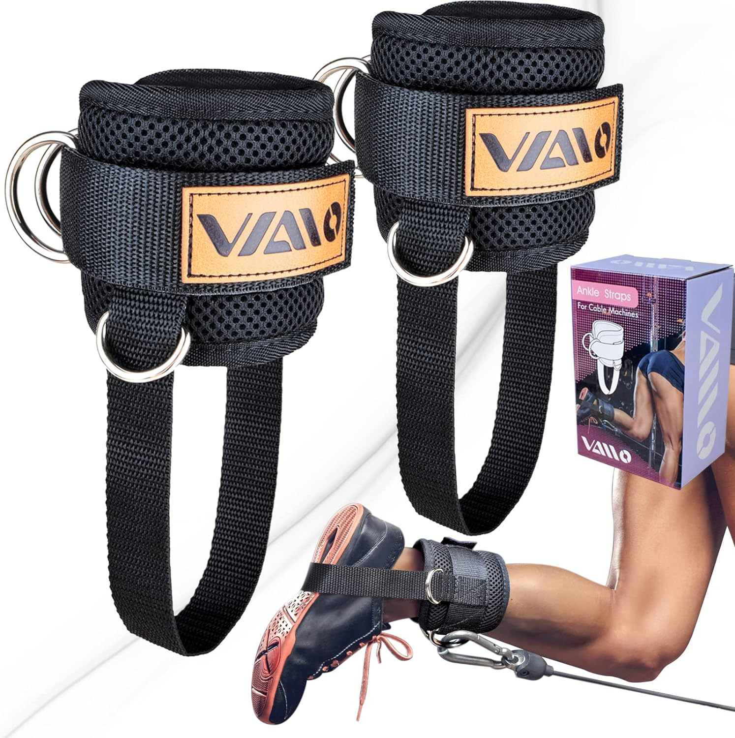 Adjustable Ankle Straps For Cable Machine Leg Workouts Glutes Hips And More