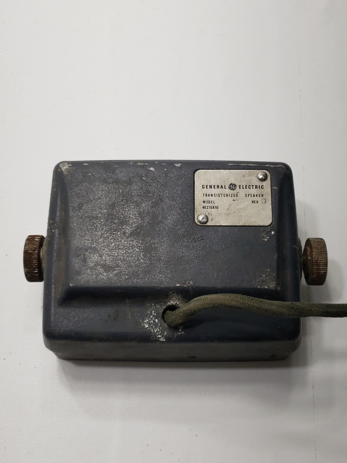 Vintage Communications General Electric 4EZ10A10 Transistorized Speaker Untested