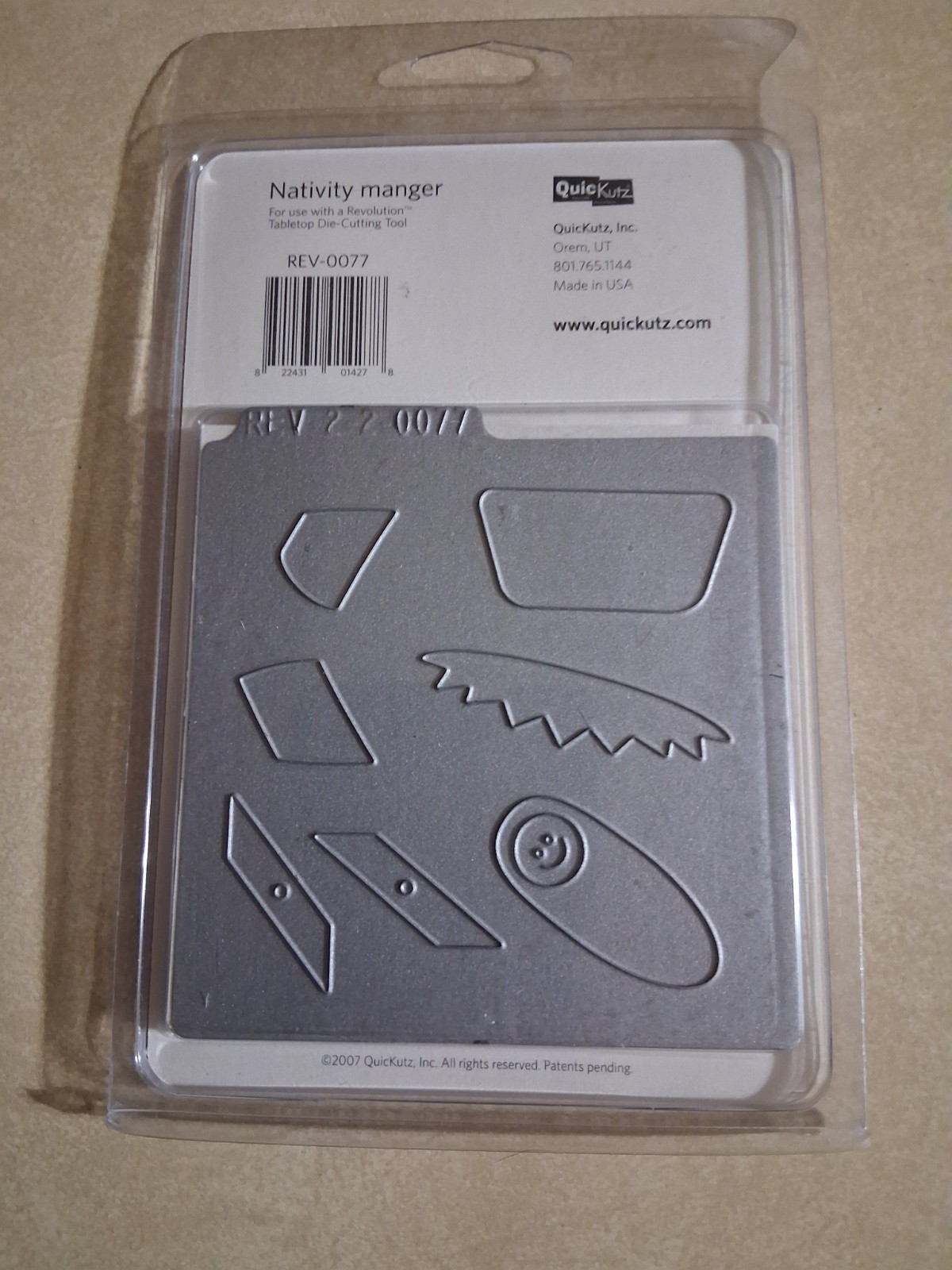 QuicKutz Nativity Manger 4x4-inch die set.