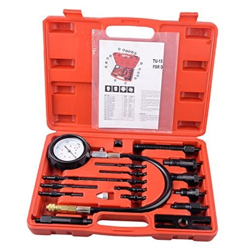 17Pcs Diesel Engine Compression Tester Tool Automotive Compressor | 0-1000