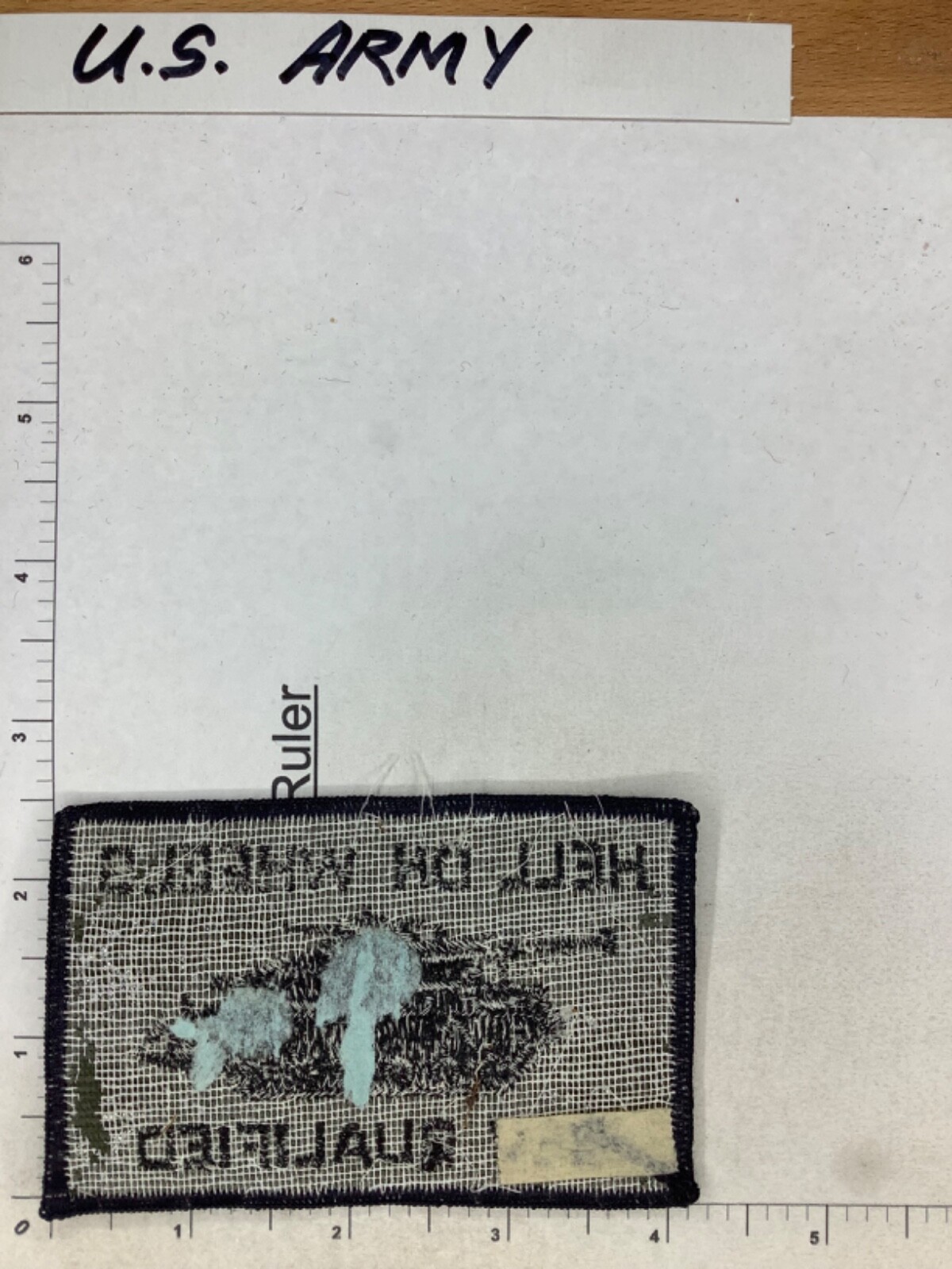 VINTAGE US ARMY HELL ON WHEELS CEV QUALIFIED PATCH