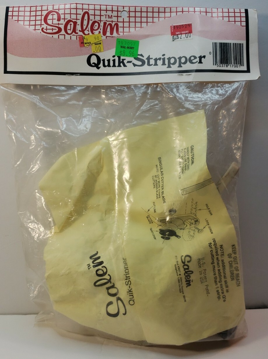 NEW VINTAGE SALEM QUIK STRIPPER CUTTER ~ QUILTING RUG MAKING ~