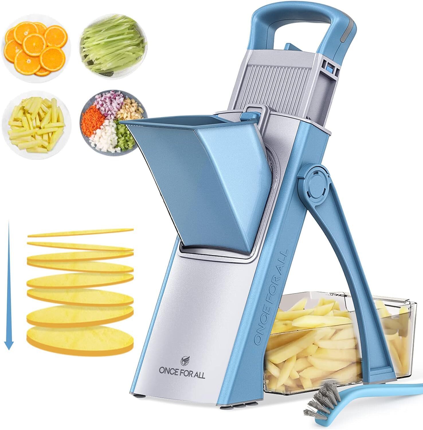 Adjustable Mandoline Slicer Large Size Safe Vegetable Chopper Detachable Blade