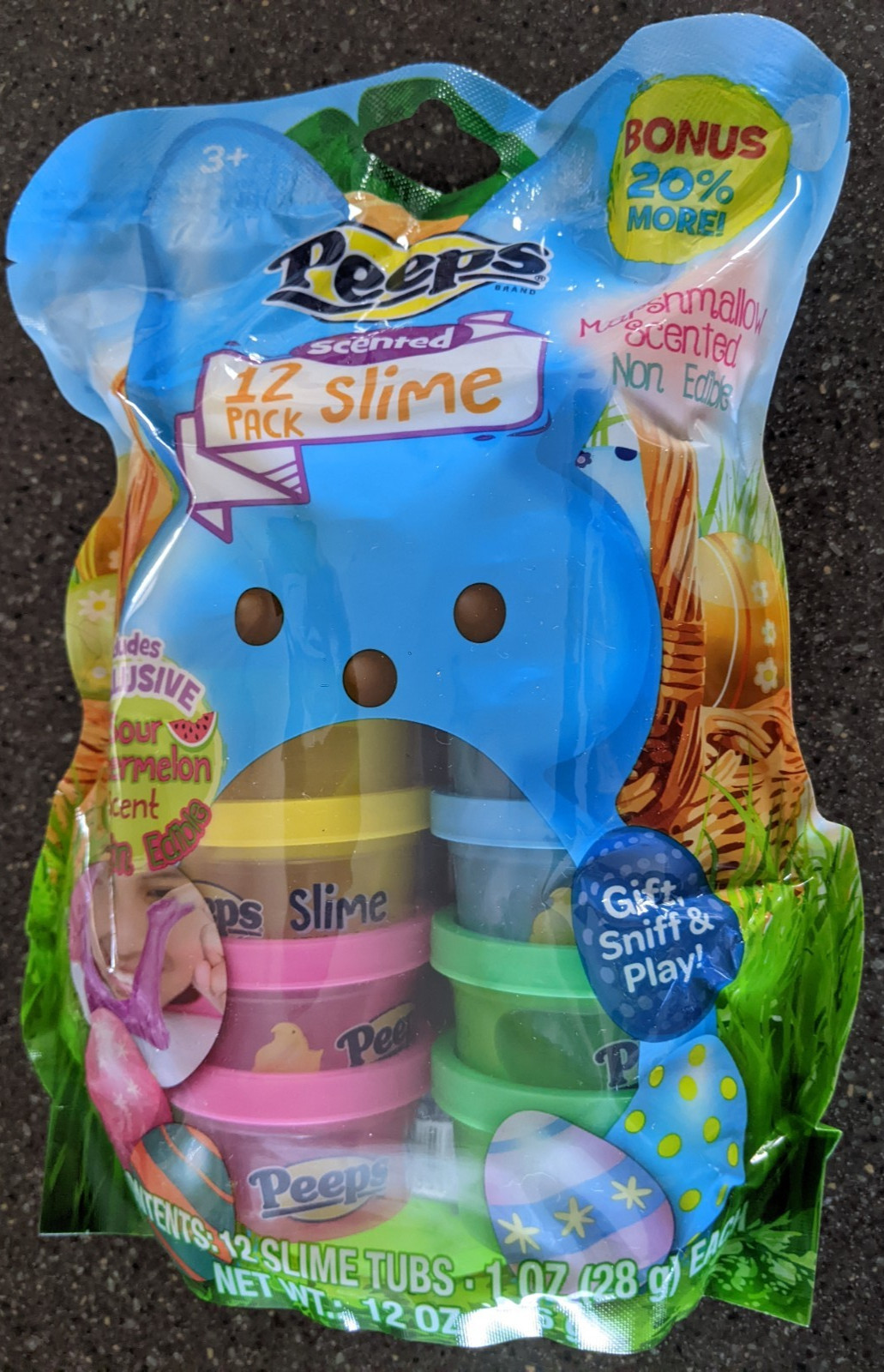 Peeps Scented 12 Pack Slime 1 oz tubs Marshmallow Scented  Brand New