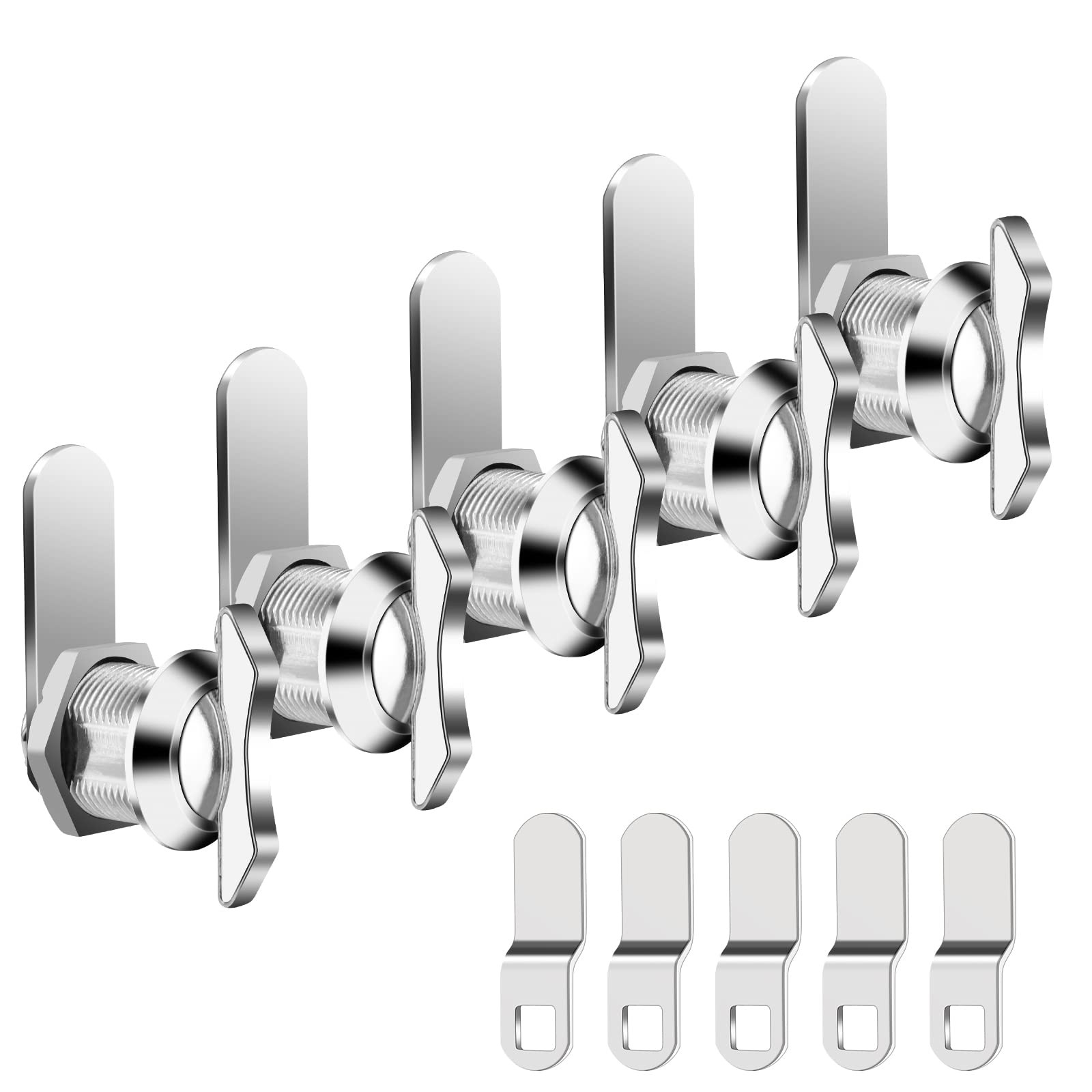 BEBOBLY 5/8 Inch Thumb Operated Offset Cam Lock, 5Pcs Keyless Compartment for...