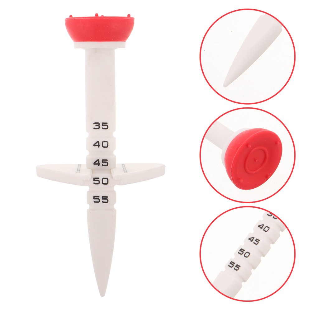 6Pcs Reusable Adjustable Golf Tees Plastic Height Tool for Winter Golf Training