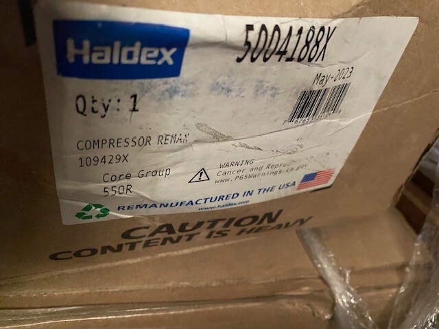 Haldex 5004188X Air Brake Compressor Remanufactured - NO CORE CHARGE!!