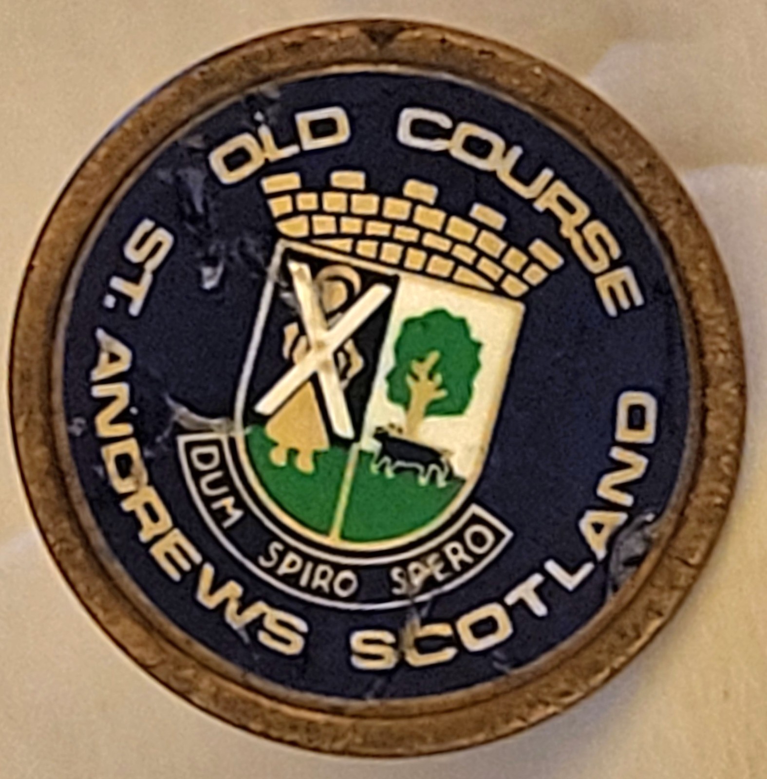St Andrews Old Course Ball Marker 3/4" Wide Fair Condition #67