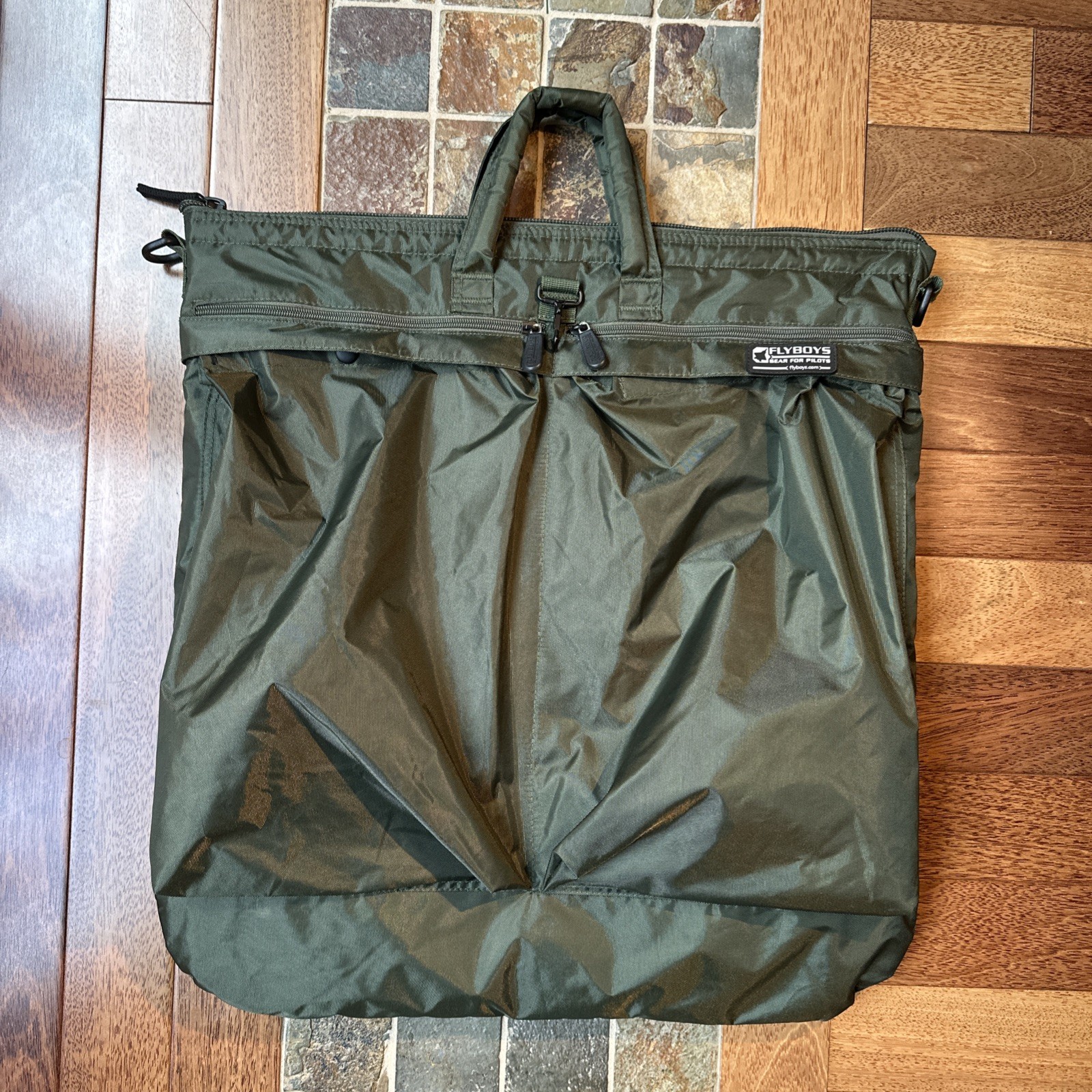 FLYBOYS Jumbo Helmet Bag Olive Green Padded Nylon Fly Boys 20”x20” FB1121-OLV