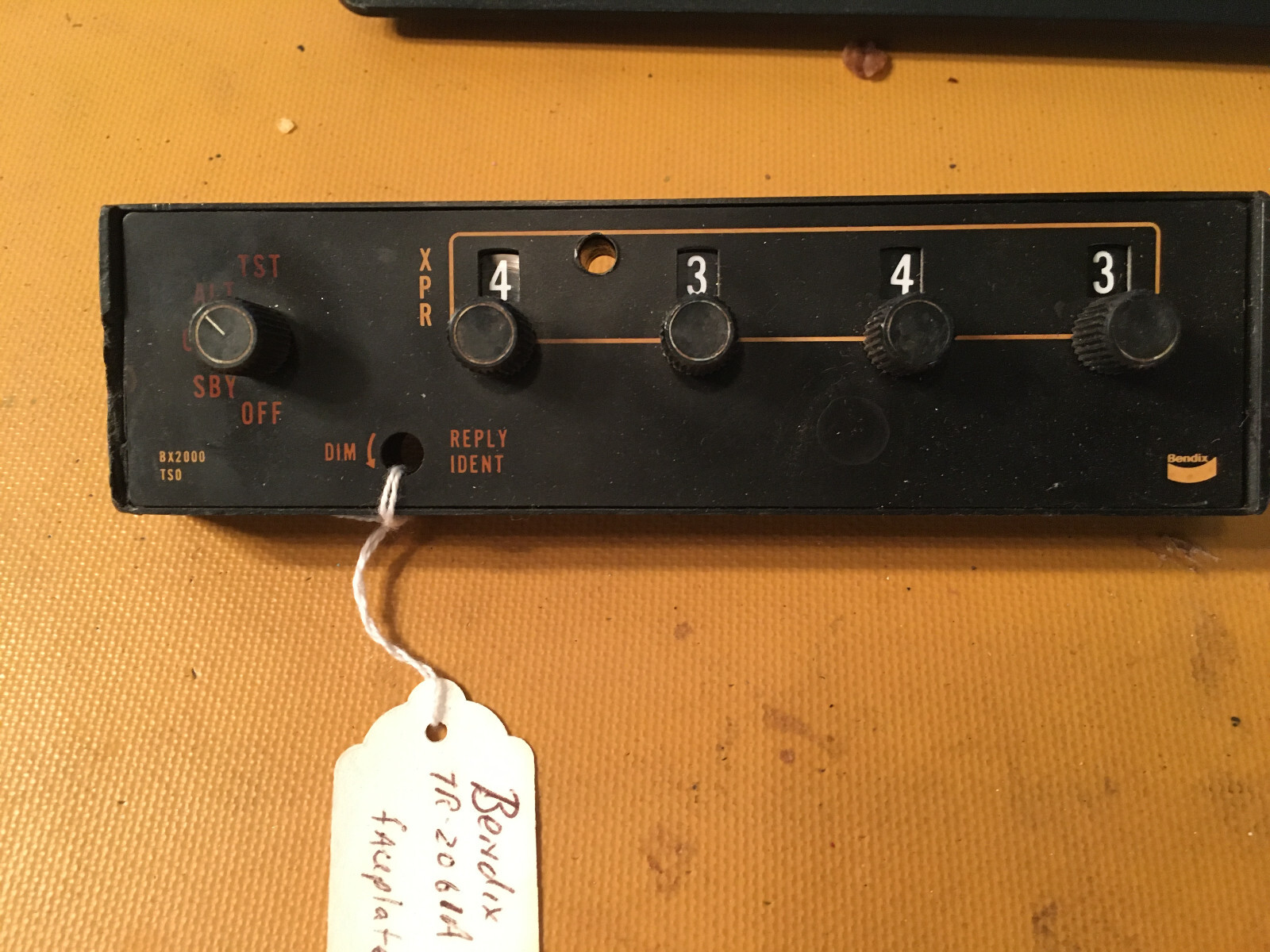 Bendix TR-2061A Faceplate
