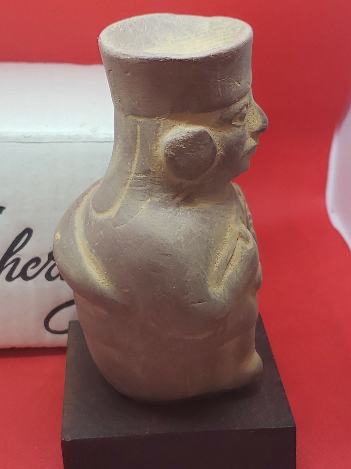 VINTAGE ORIGINAL MOCHICA MEDICINE MAN TINACTIN SCHERING ADVERTISING STATUE-NICE
