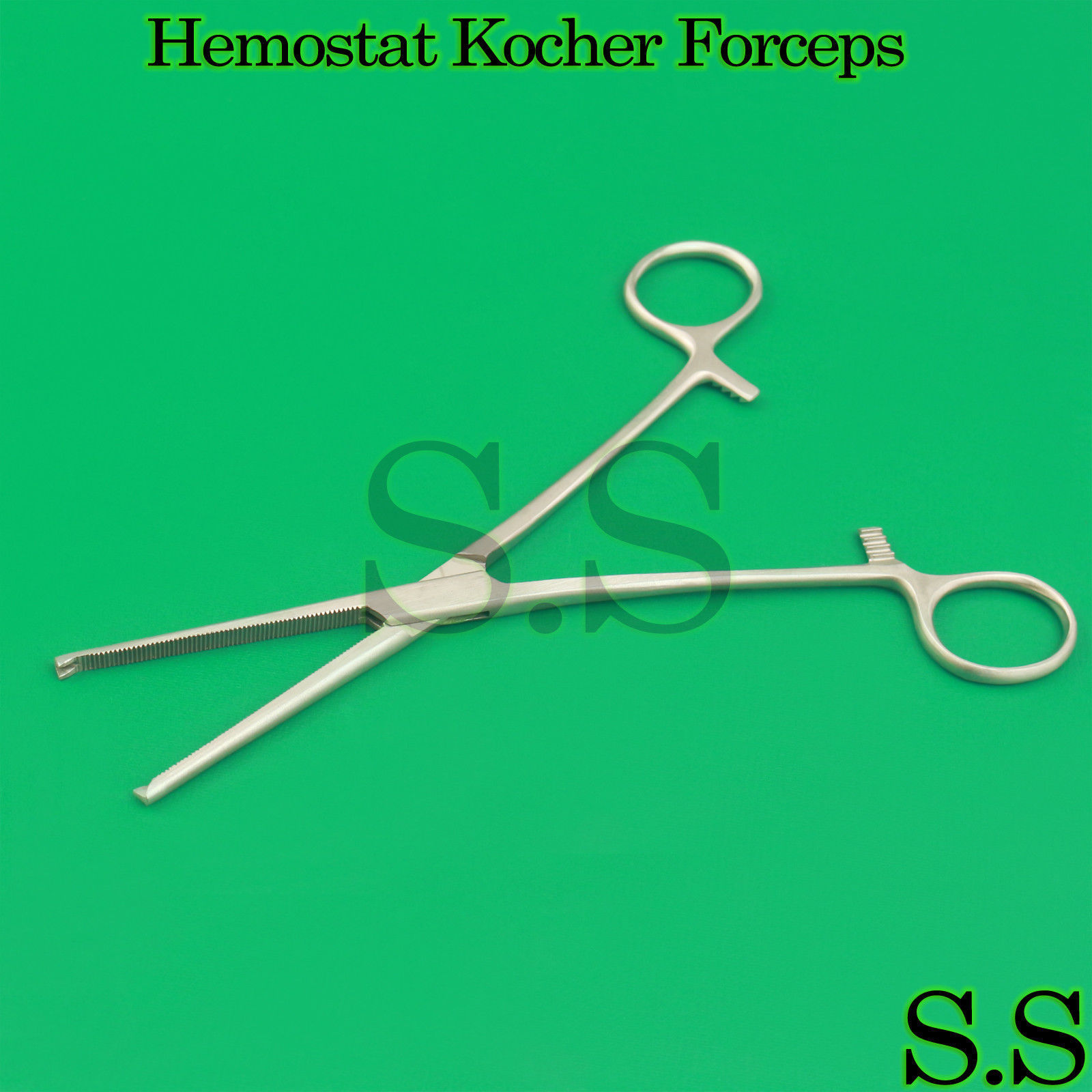 10 KOCHER HEMOSTAT FORCEPS STR 7" NEW SURGICAL INSTRUMENTS