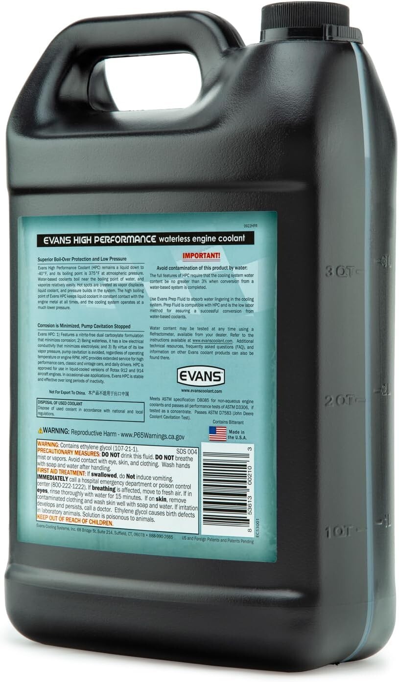 Premium Waterless Engine Coolant, 128 oz - Enhances Engine Efficiency & Power