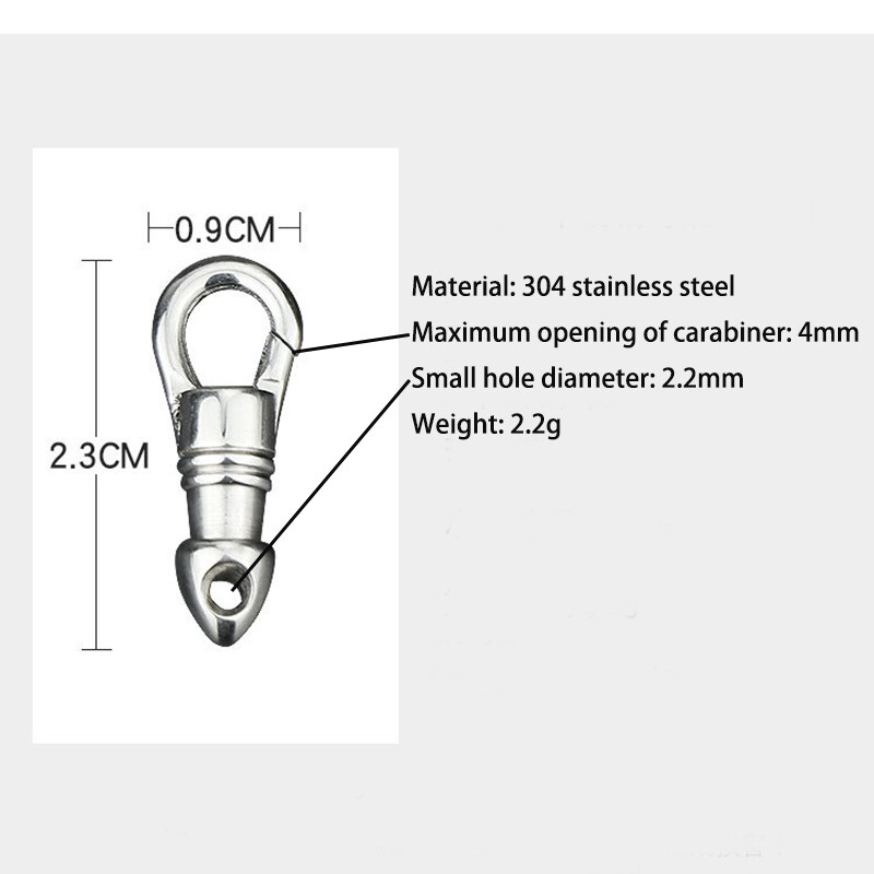 New Two 360 Degree Quick Release Hanging Elastic Keychain Connection EDC Buckle