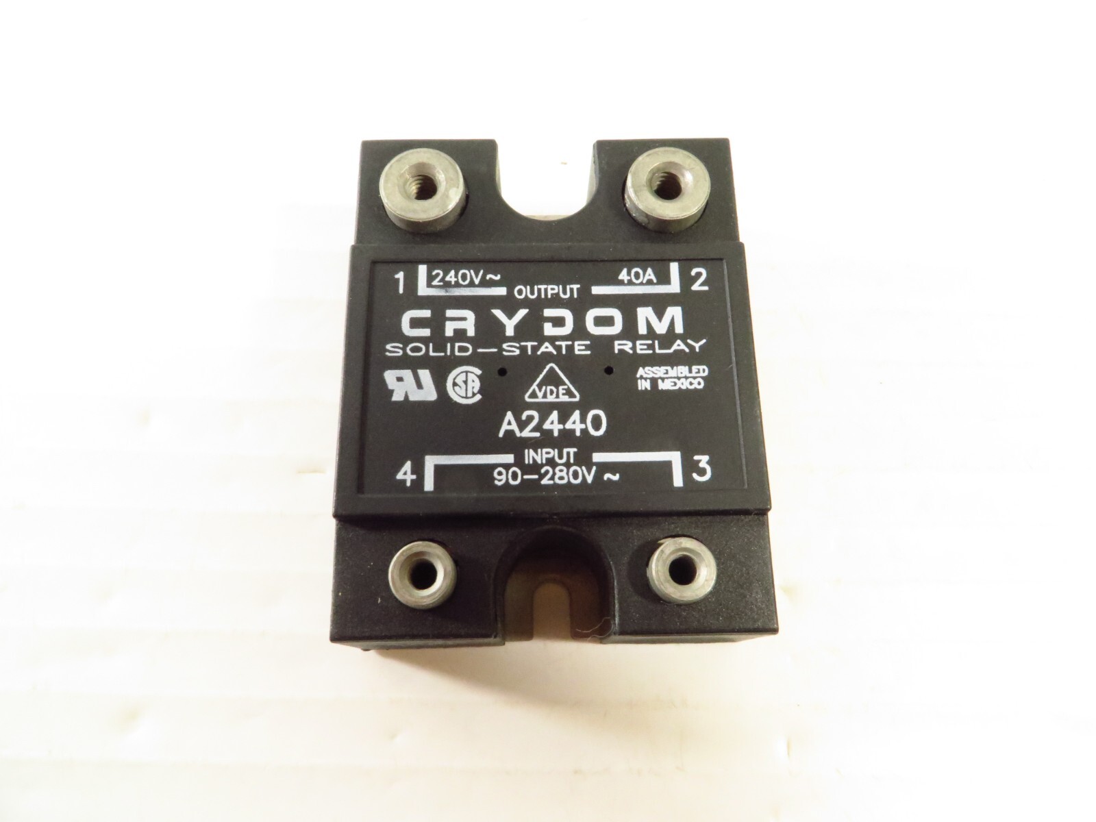 Crydom Solid State Relay, A2440, Input: 90-280V, Output: 240V/40A