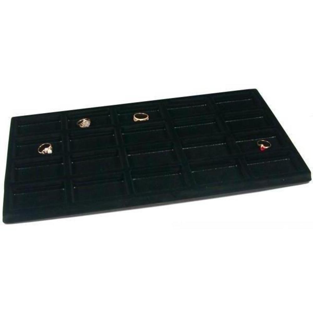 80 Slot Jewelry Display Insert & 4 Black Trays