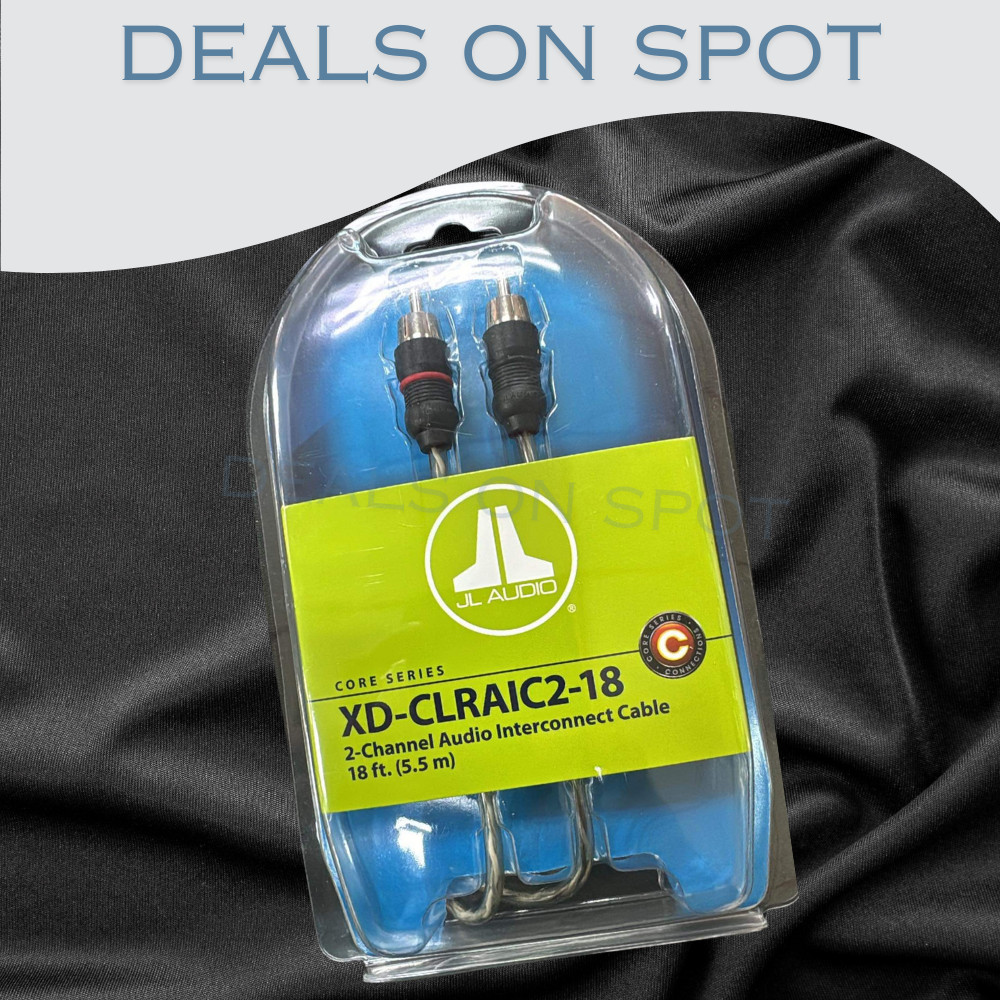 JL Audio XD-CLRAIC2-18 2-Channel RCA Cable 18ft (5.49 m) Audio Interconnect NEW