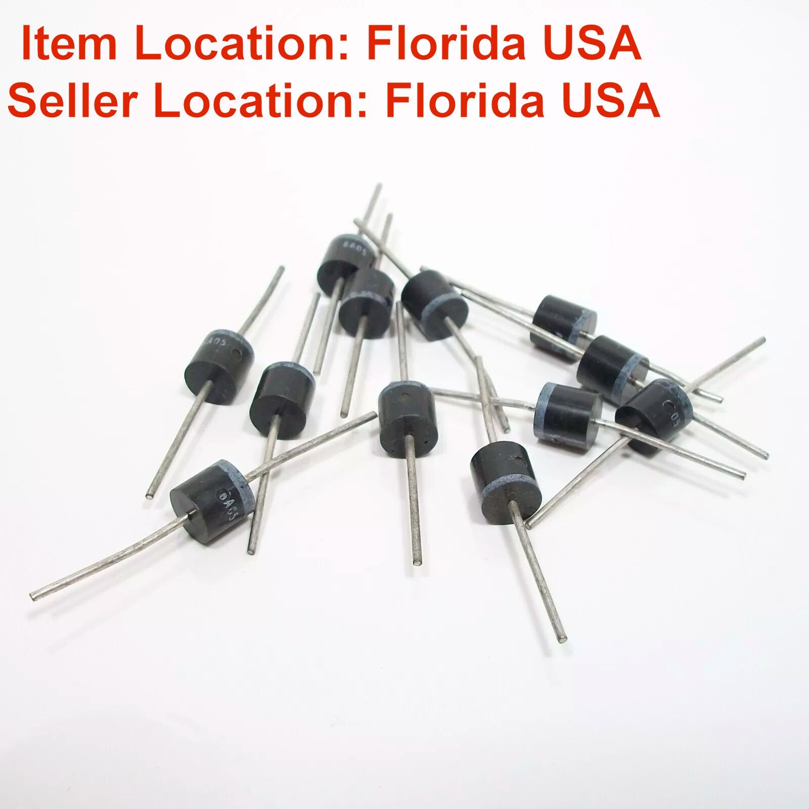 6A05 Diodes, Rectifier - Single Discrete Semiconductor Product 6A 50V  - 12 pcs