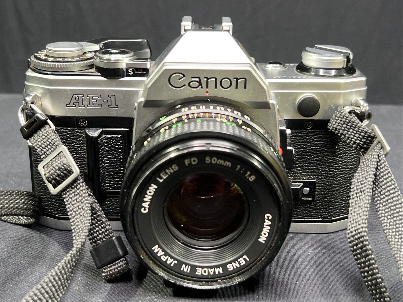 Canon AE-1 35mm SLR Film Camera with 50mm f/1.8 Lens Made Japan