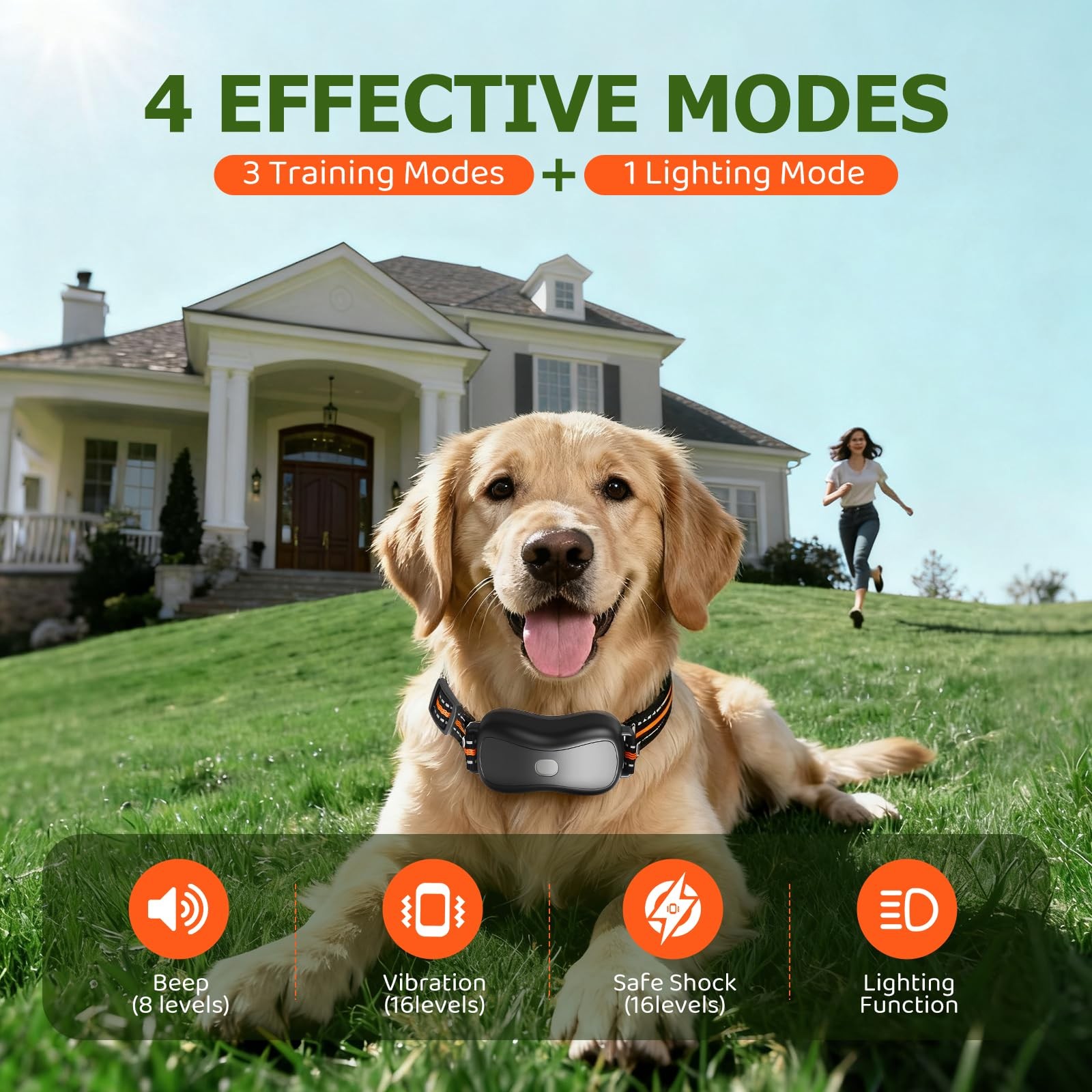 Shock Collar for Dog - 3300FT Dog Shock Collar with Remote, IP67 Waterproof T...