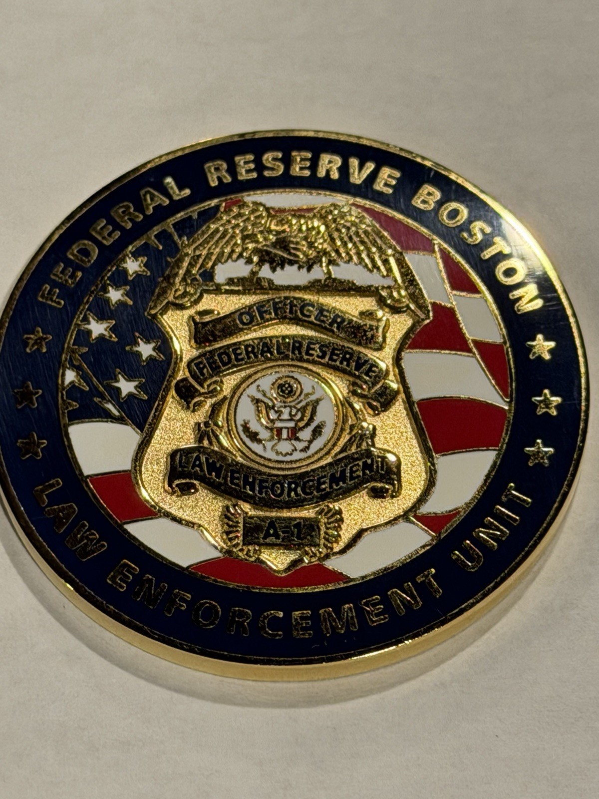 Federal Reserve Police Boston Challenge Coin