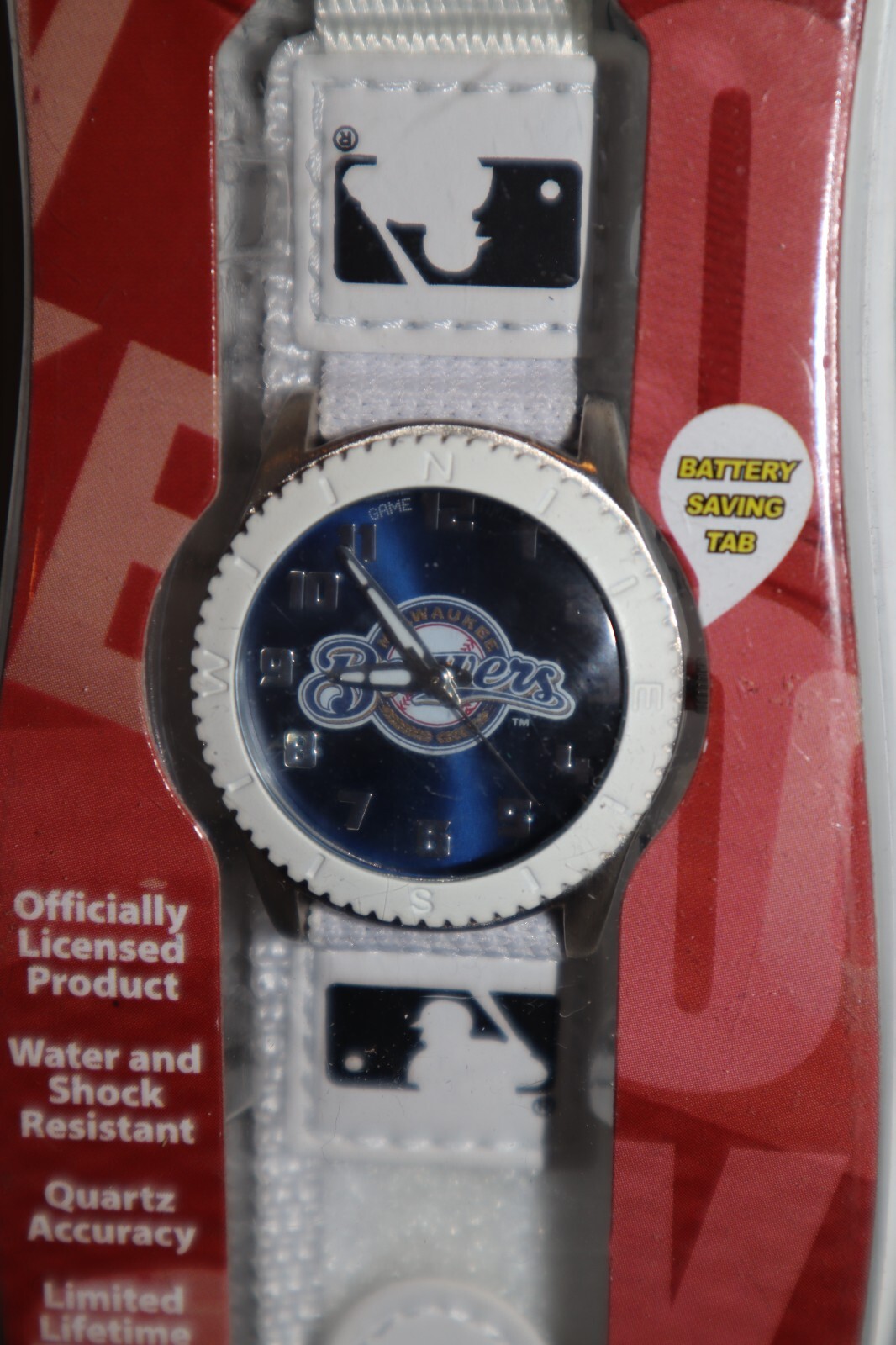 NEW - MLB Milwaukee Brewers Unisex White Watch Game Time Adjustable Straps