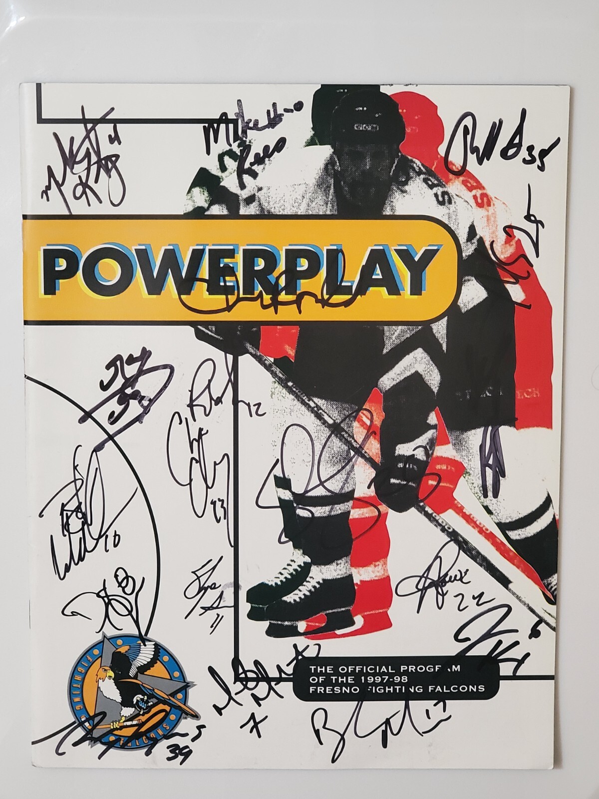 1997-98 Fresno Fighting Falcons Autographed Program