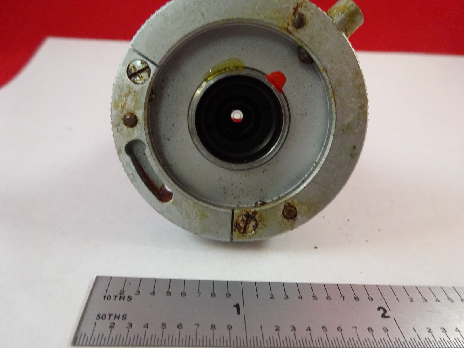 MICROSCOPE PART OBJECTIVE LEITZ PHACO PL 160X OPTICS AS IS BIN#K8-B-10