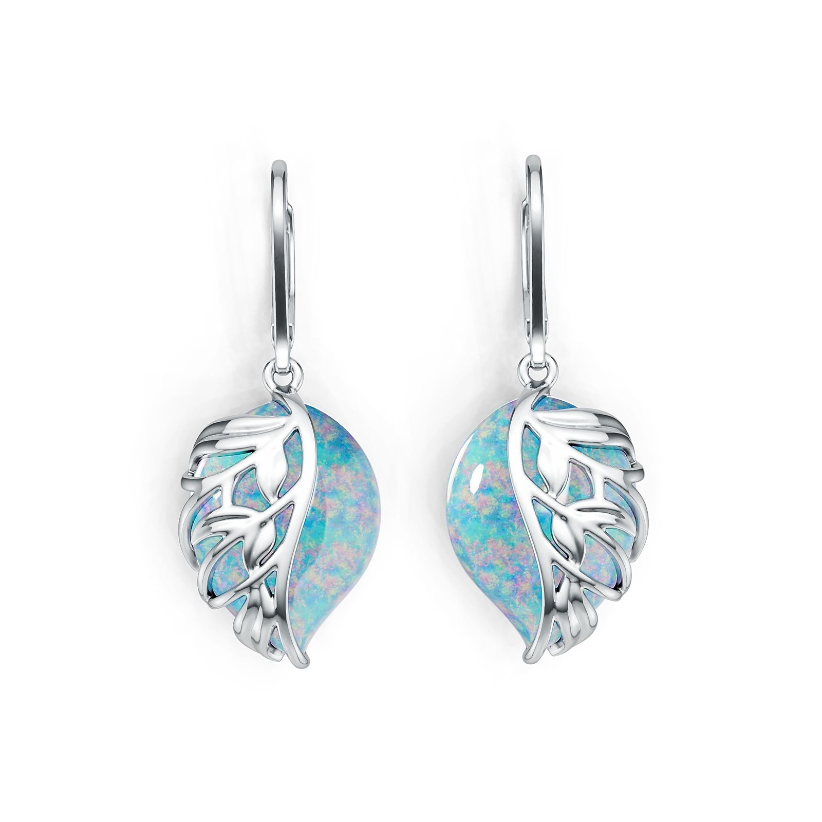 Sterling Silver Semi Mount Earrings Setting Pear PE 16X12mm Cabochon