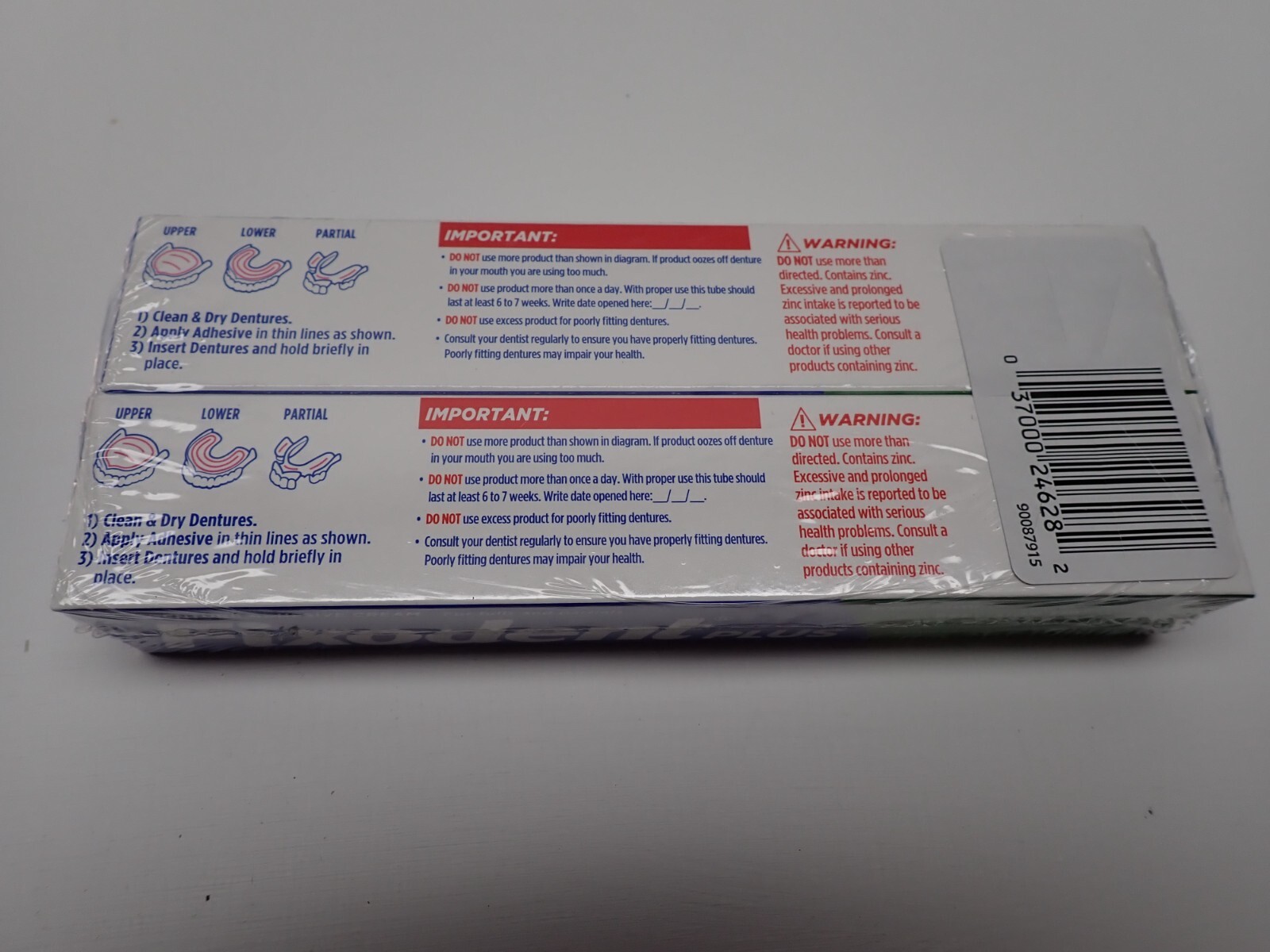 Fixodent Plus w/ Scope Denture Adhesive Cream 2 oz 10 Packs New Sealed