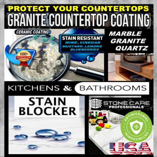 COUNTERTOP SEALER, ALL SURFACE CERAMIC SPRAY GRANITE MARBLE QUARTZ STONE GLASS