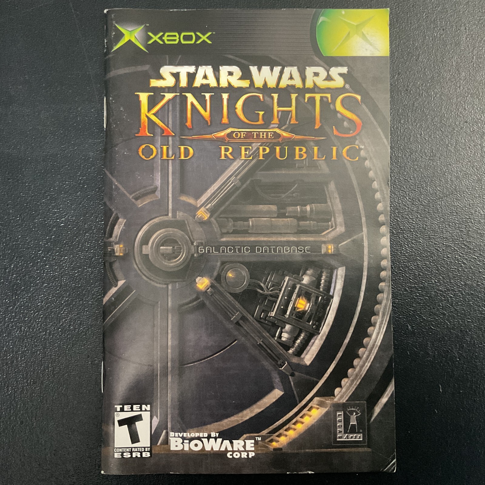 Star Wars Knight Old Republic 1 Microsoft XBOX Instruction Manual Only