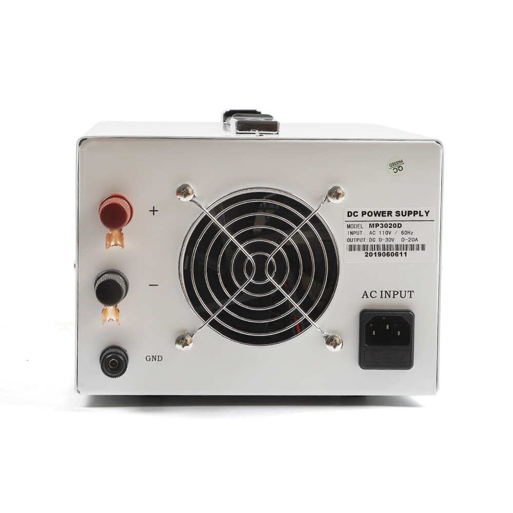 DC Power Supply Variable 30V 20A Adjustable High Precision Digital & Power Cord