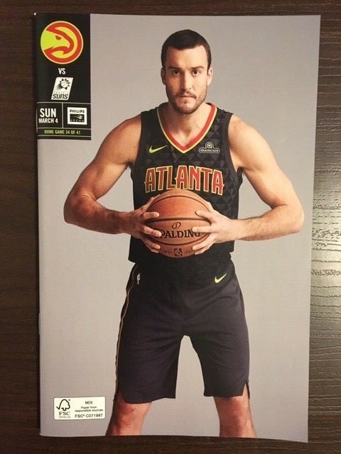Atlanta Hawks vs. Phoenix Suns Basketball Program March 4, 2018 - Plumlee