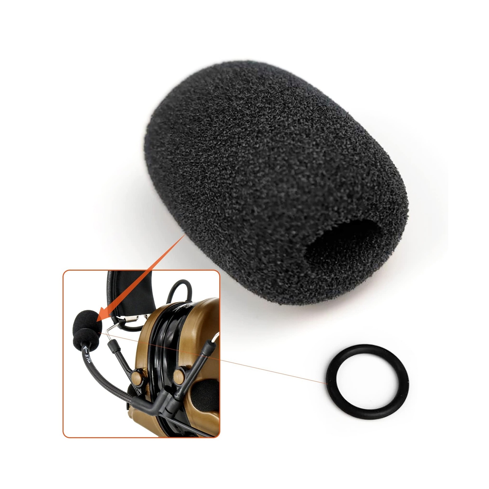 Tactical Headset with ARC Rail Adapter Hearing Protection, Replacement Cover ...