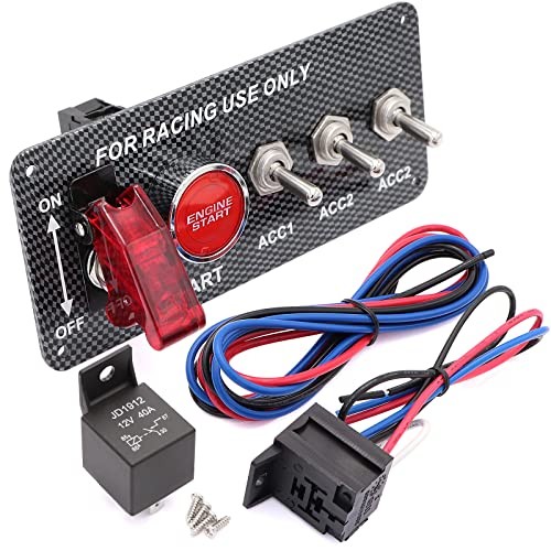 Heavy-Duty 30A Aluminum Alloy Ignition Switch Panel,  5 Gang Aluminum Alloy