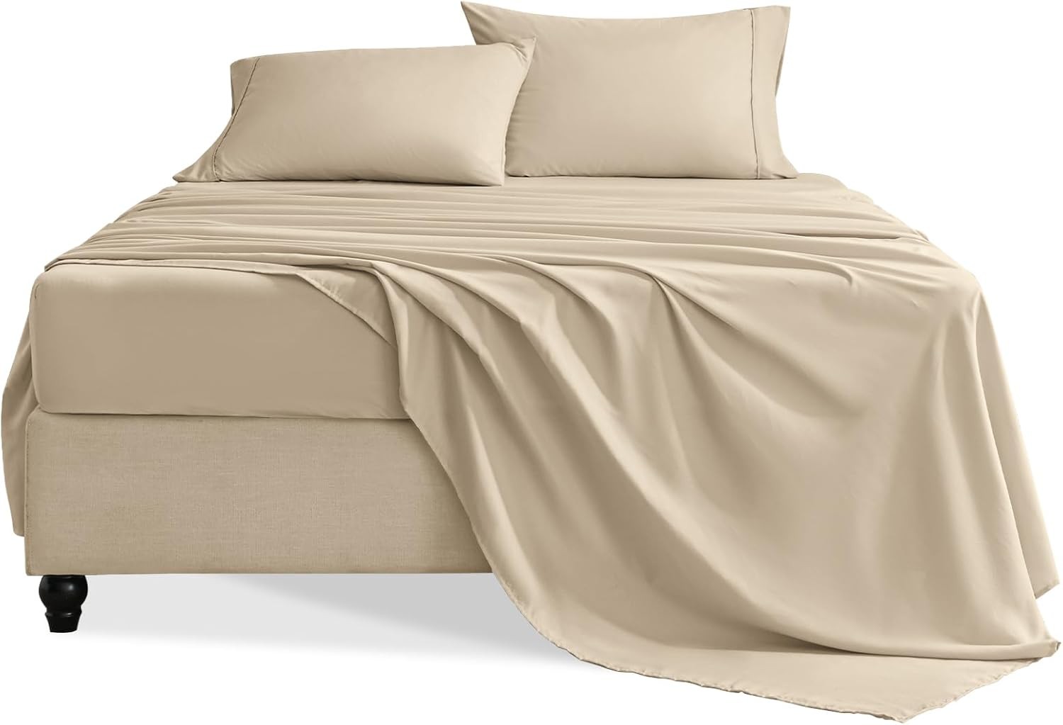 Twin Sheets Set 3 Pieces Hotel Luxury Soft Microfiber Bed Sheets Set Up to 16"